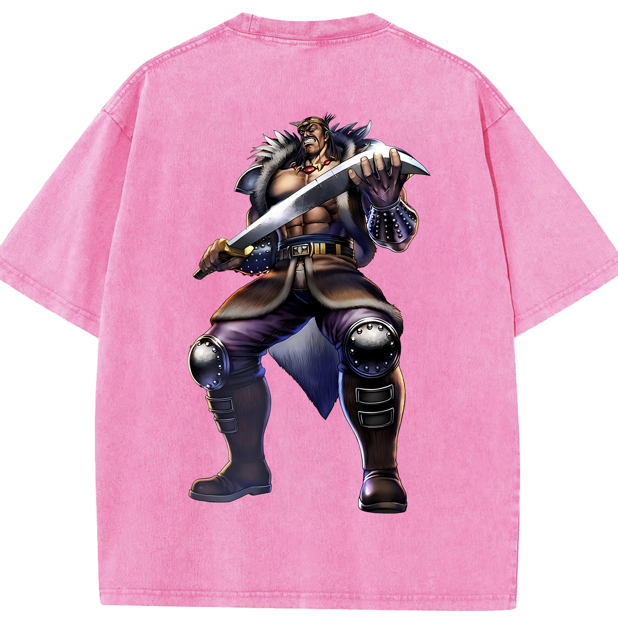 （画像用） 北斗の拳 Fist of the North Star 綿100% ヴィンテージ風 半袖Tシャツ（背面プリント）